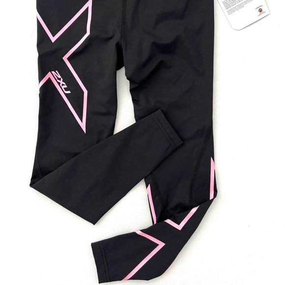 2XU Youth Girls Core Compression Tights Black /  Pink - Picture 2 of 5